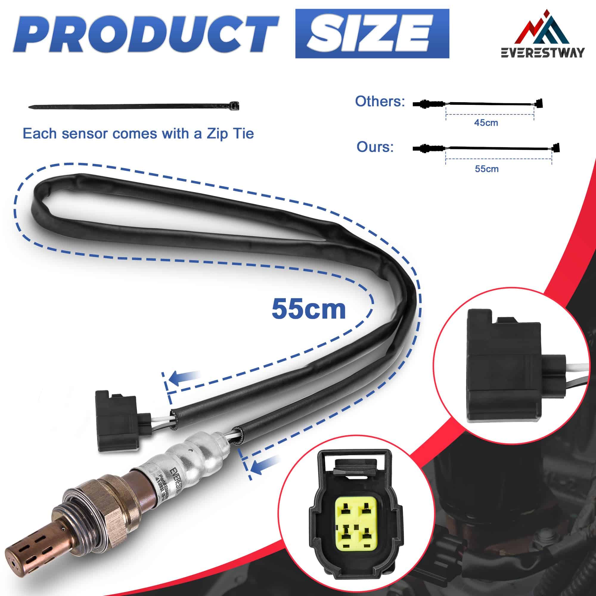 Everestway 234-4587 250-24253 Sensor de Oxígeno - Imagen 3