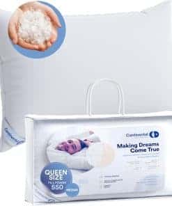 Almohada de Plumas de Lujo 100% Continental Bedding Tamaño