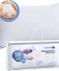 Almohadas de plumón de lujo Continental Bedding 100% tamaño