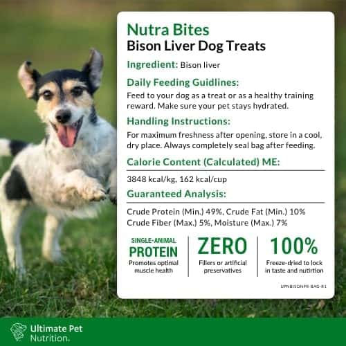 ULTIMATE PET NUTRITION Nutra Bites Freeze Dried Raw Single - Imagen 5