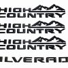 Kit 4X Emblema de High Country para Silverado 2019-2024