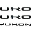 Emblema de letras Yukon 3 piezas 3D Puerta y Placa de