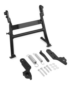 Worldmotop Soporte Central de Pie de Caballete Negro