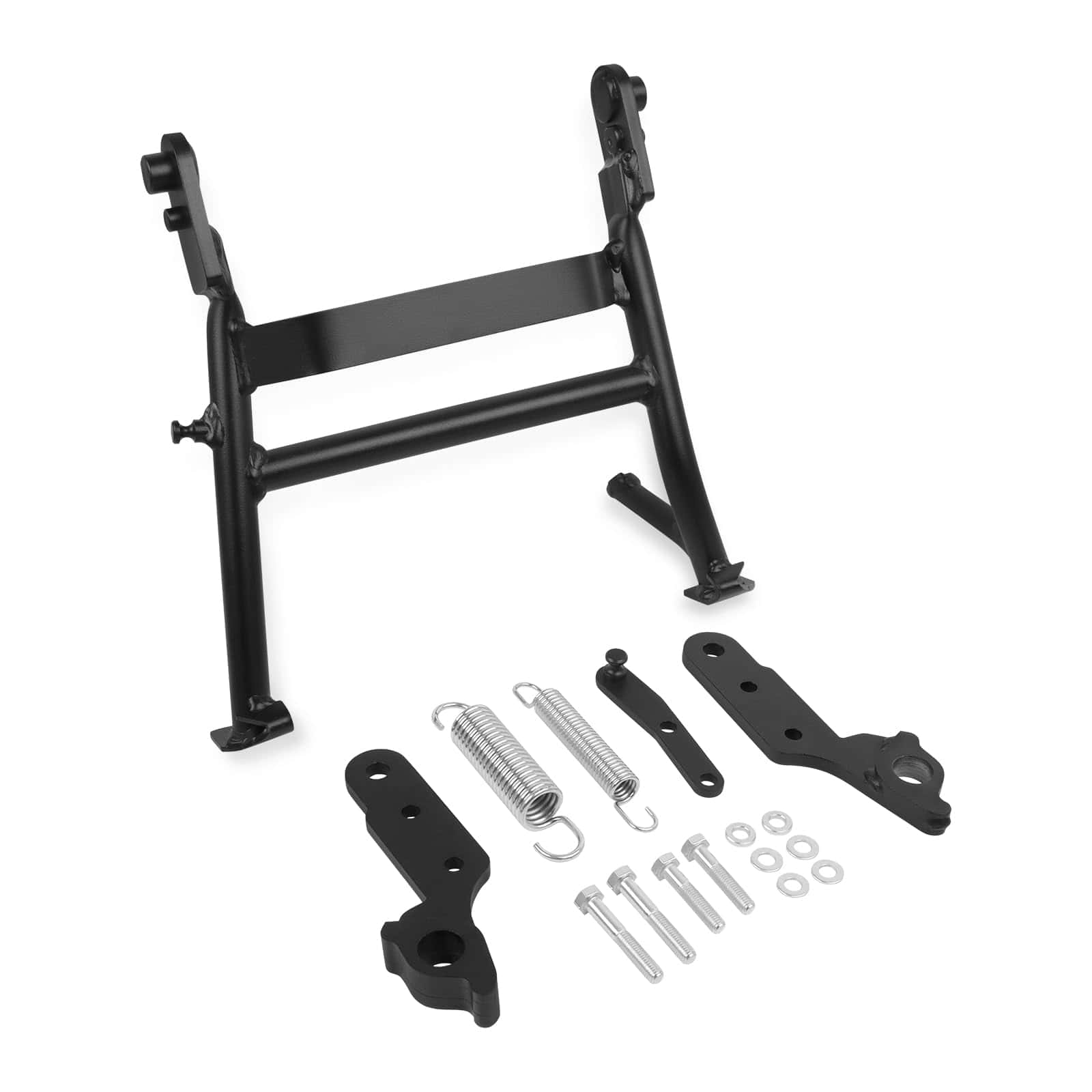 Worldmotop Soporte Central de Pie de Caballete Negro