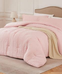 Juego de Edredón Completo Quataly Rosa - 3 Piezas Juego de