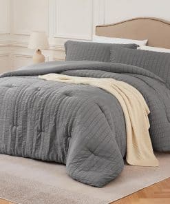 Set de Edredones Completo Quataly Gris - 3 Piezas Juego de