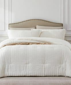 Juego de edredón completo Quataly Beige - 3 piezas Juego de