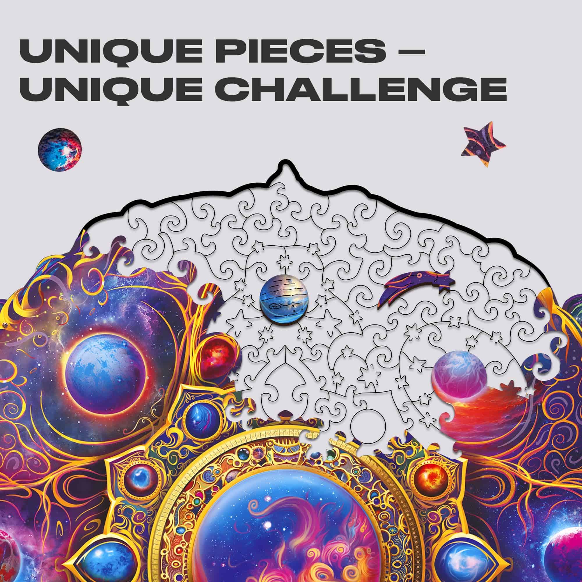 Rompecabezas de Madera Original UNIDRAGON Mandala Space - Imagen 9