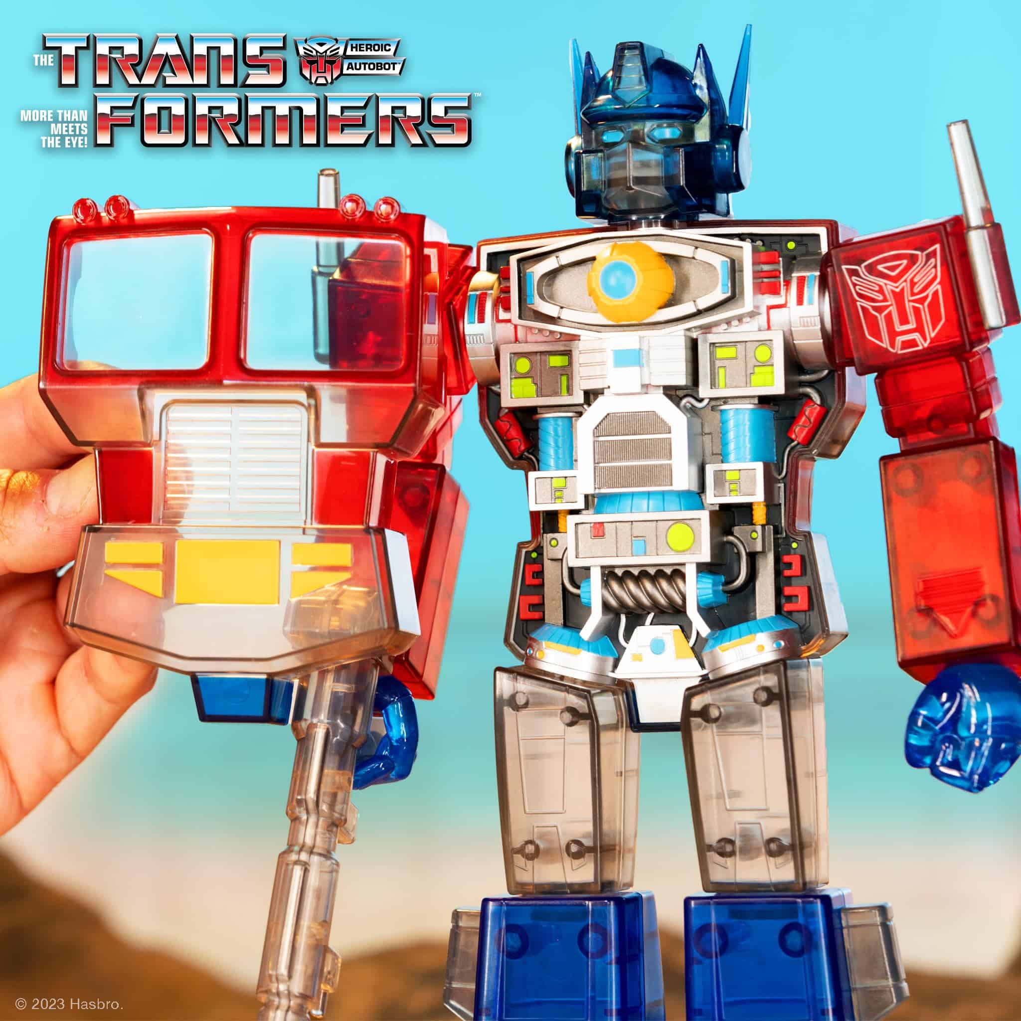Super7 Super Cyborg Transformers Optimus Prime (Rojo/Azul - Imagen 5