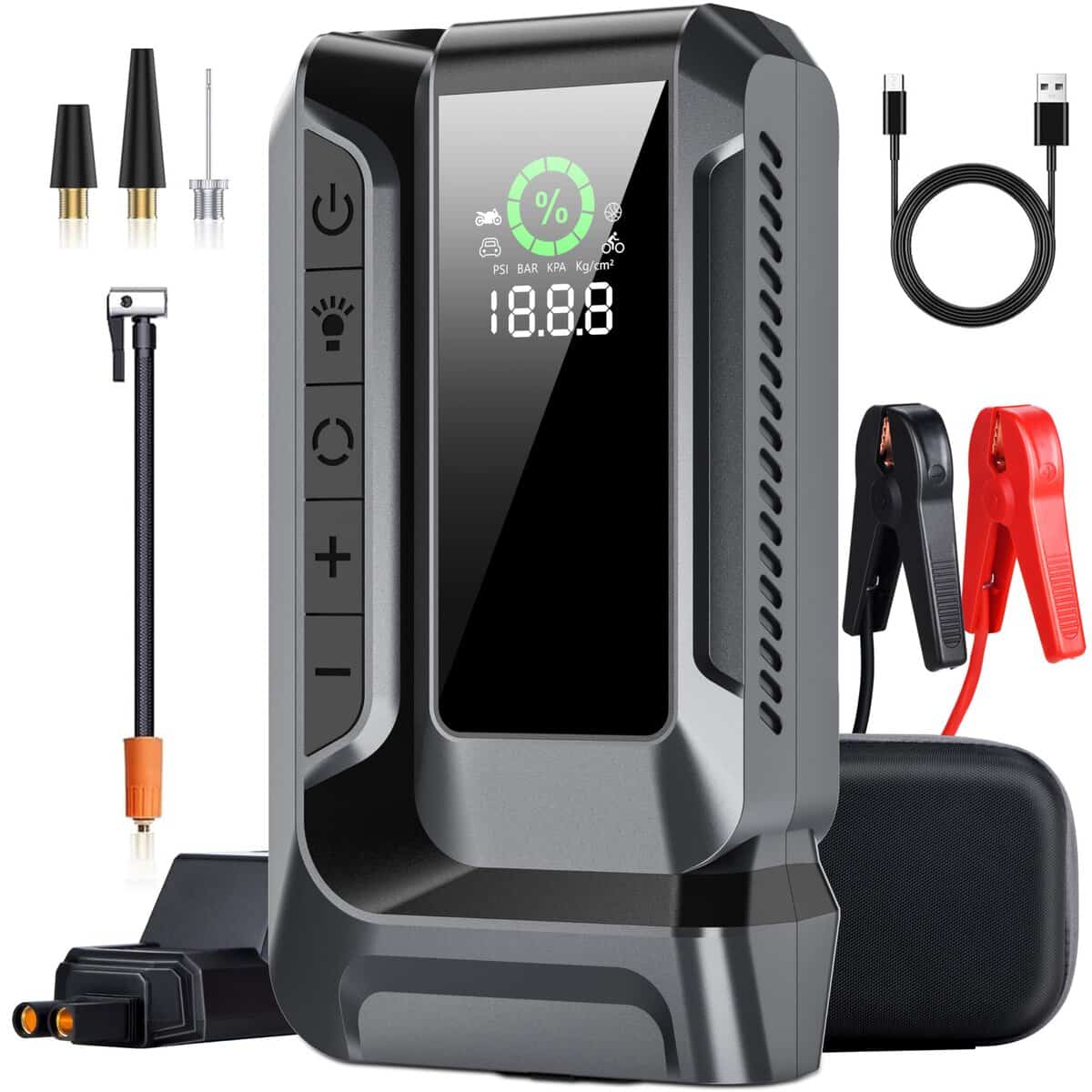 Arrancador de Batería Scatach Q16 5000A con Compresor de