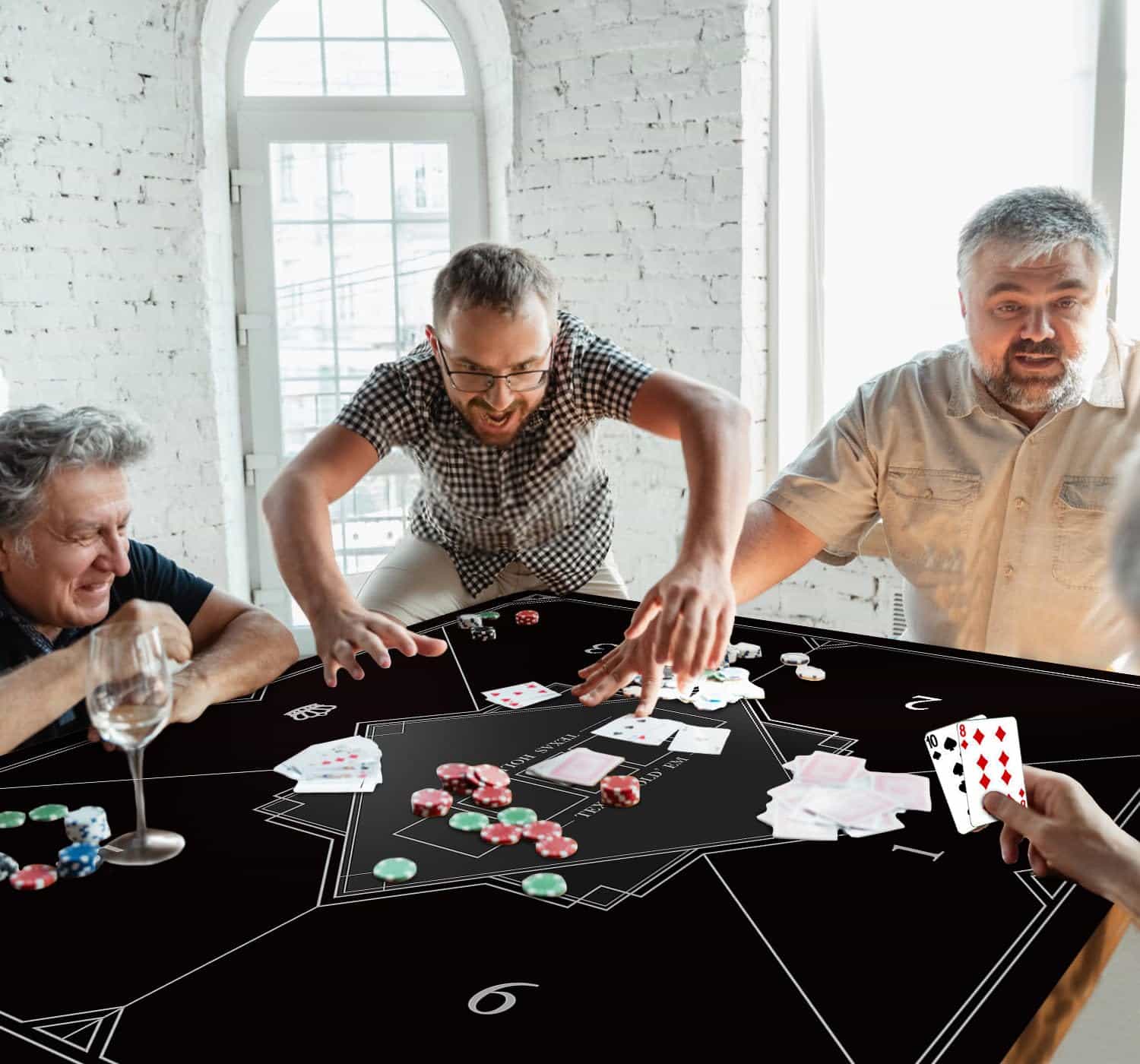 Mesa de póker cuadrada plegable nuveti de -o, fiesta - Imagen 8