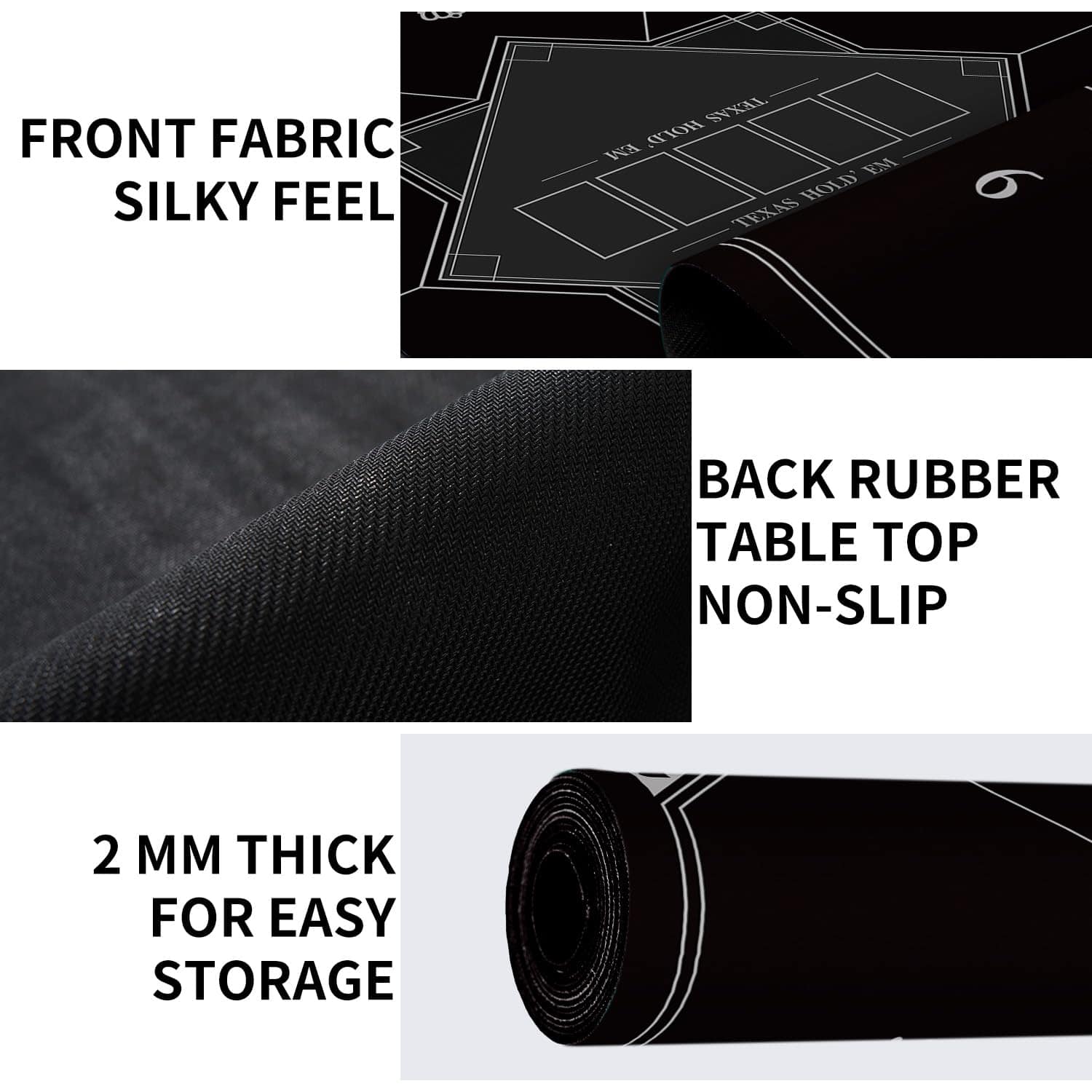 Mesa de póker cuadrada plegable nuveti de -o, fiesta - Imagen 4