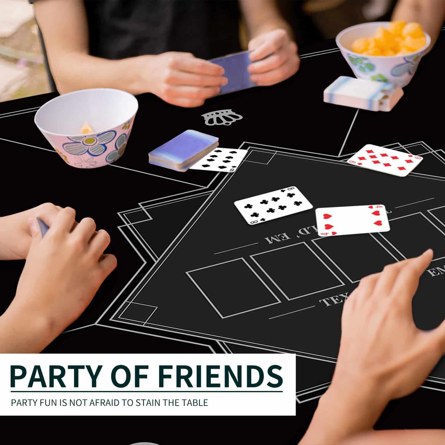 Mesa de póker cuadrada plegable nuveti de -o, fiesta - Imagen 6