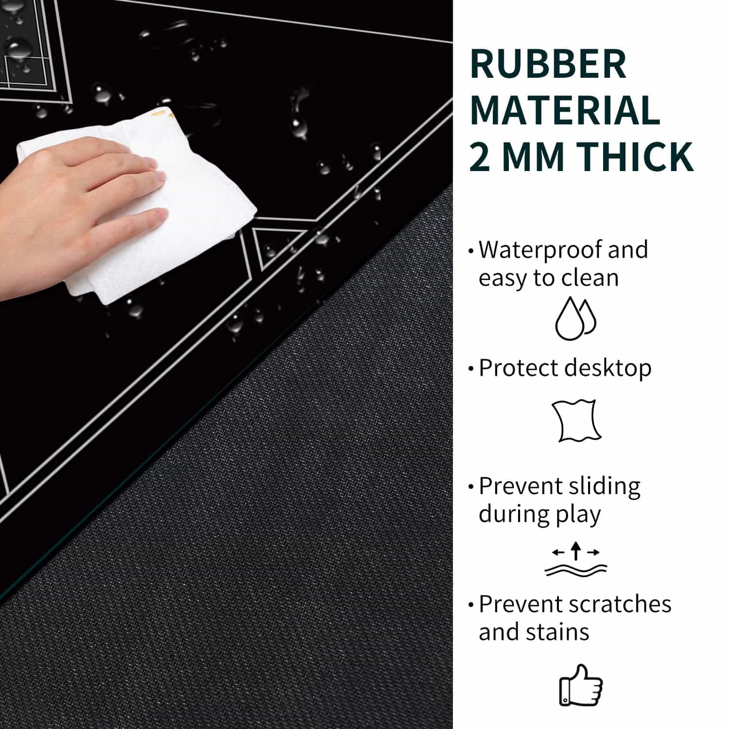 Mesa de póker cuadrada plegable nuveti de -o, fiesta - Imagen 5