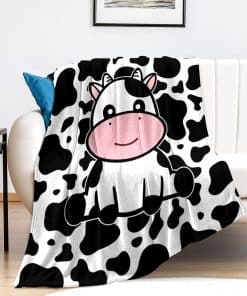 Manta de Vaca Linda Suave Acogedora de Franela para Niños y
