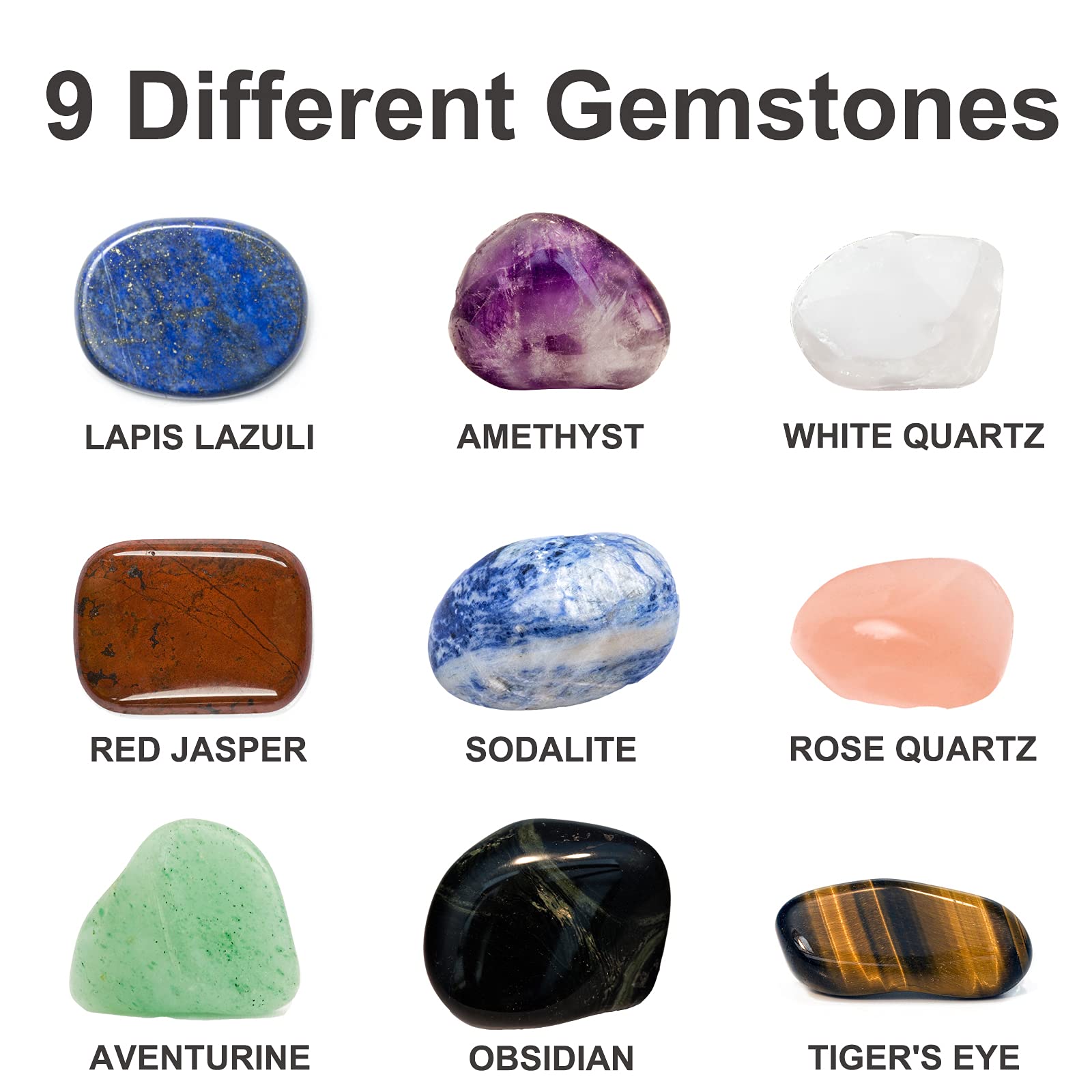 Kit de Pulido de Rocas Profesional de 3.1LB con 10 Correas, - Imagen 7