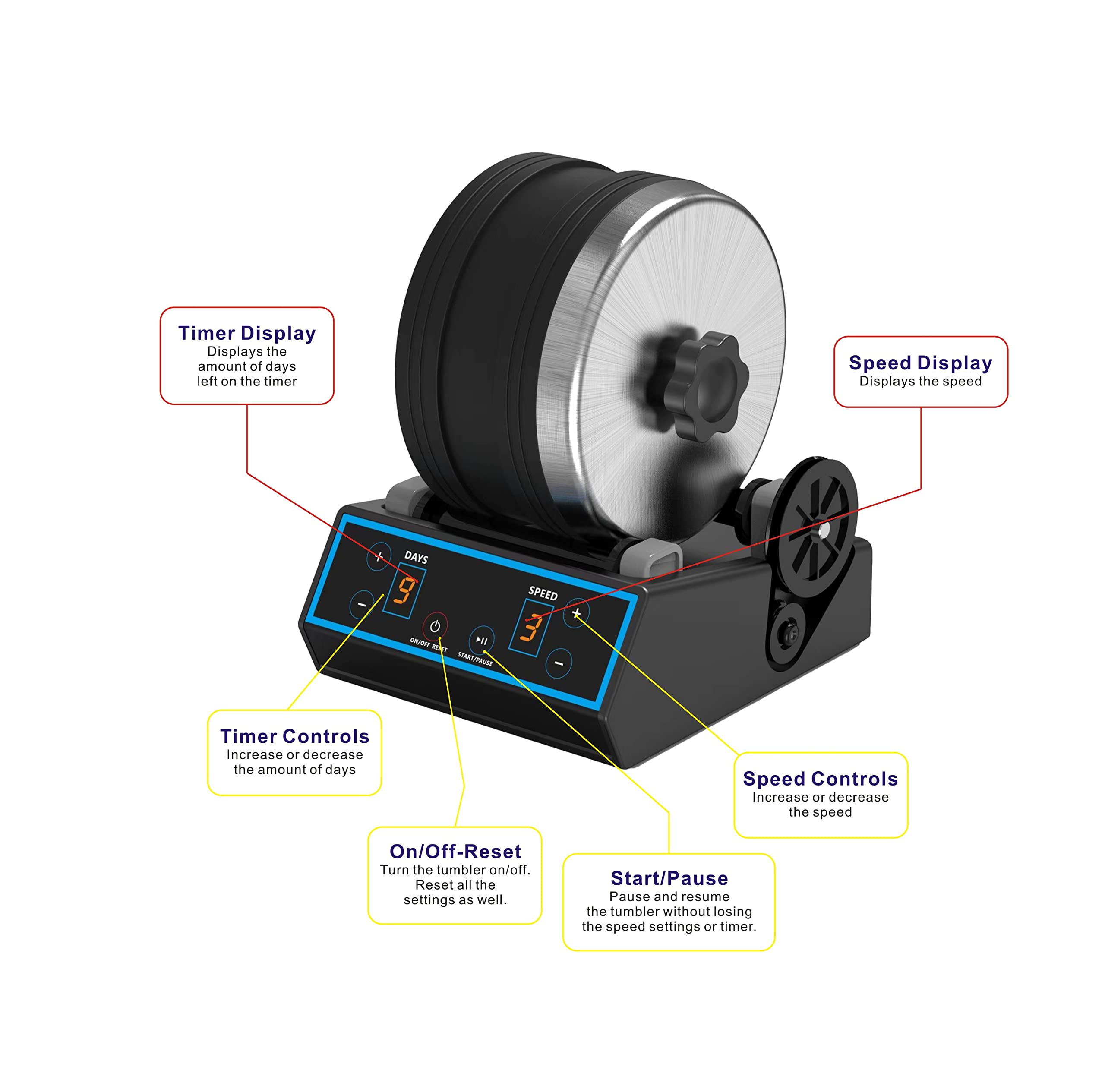 Kit de Pulido de Rocas Profesional de 3.1LB con 10 Correas, - Imagen 6