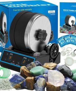 Kit de Pulido de Rocas Profesional de 3.1LB con 10 Correas,