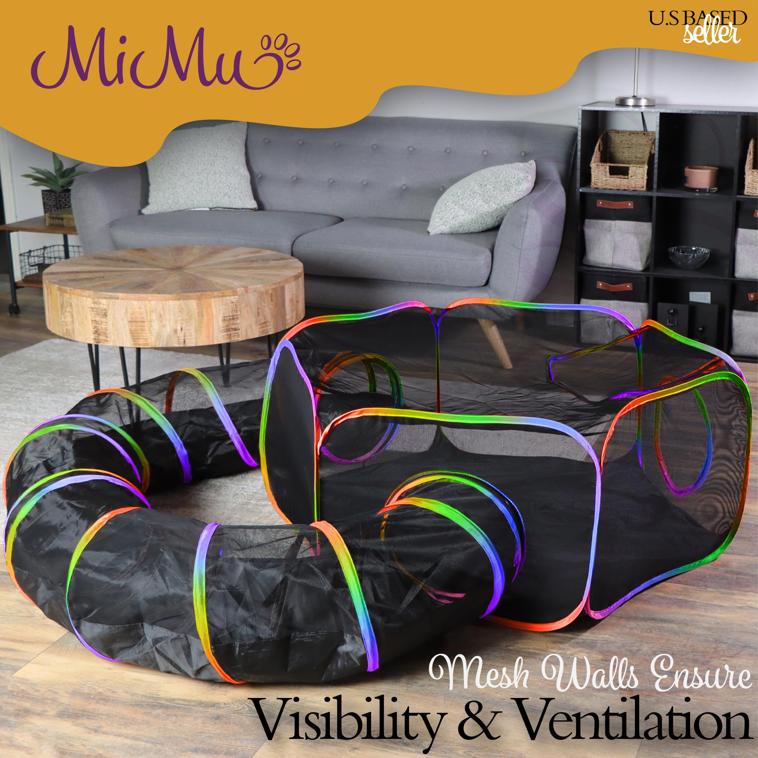 Parque de juegos para perros MiMu Indoor Outdoor 4 pies con - Imagen 8