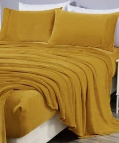 Juego de sábanas King Chezmoi Collection Extra Soft Fleece,