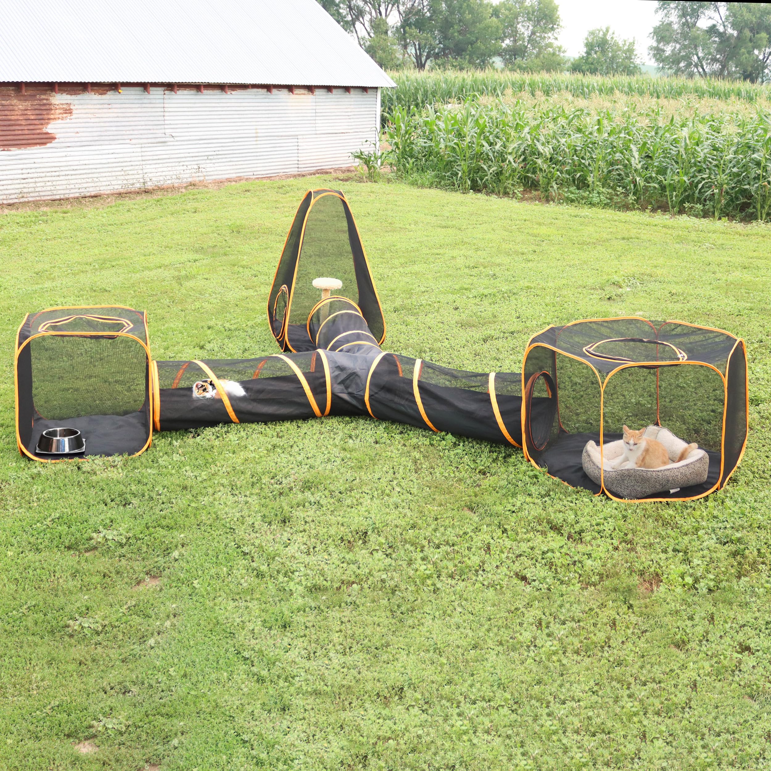 Parque de juegos para perros y gatos MiMu 4 en 1 con túnel - Imagen 7