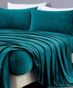 Juego de sábanas extra suaves Chezmoi -Teal