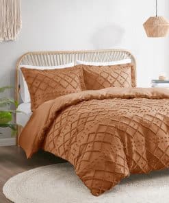 Codi Juego de Funda de Edredón Acolchada en Color Óxido