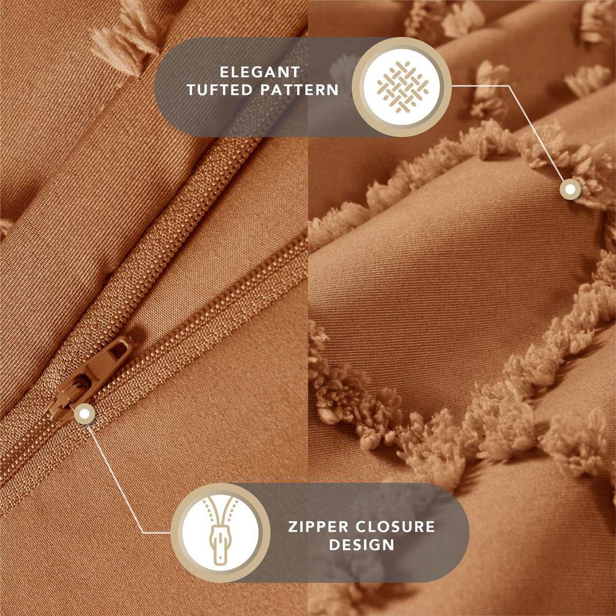 Codi Juego de Funda de Edredón Acolchada en Color Óxido - Imagen 5