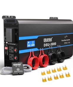 Inversor de Onda Sinusoidal Pura Erayak 3000W 12V DC a 120V