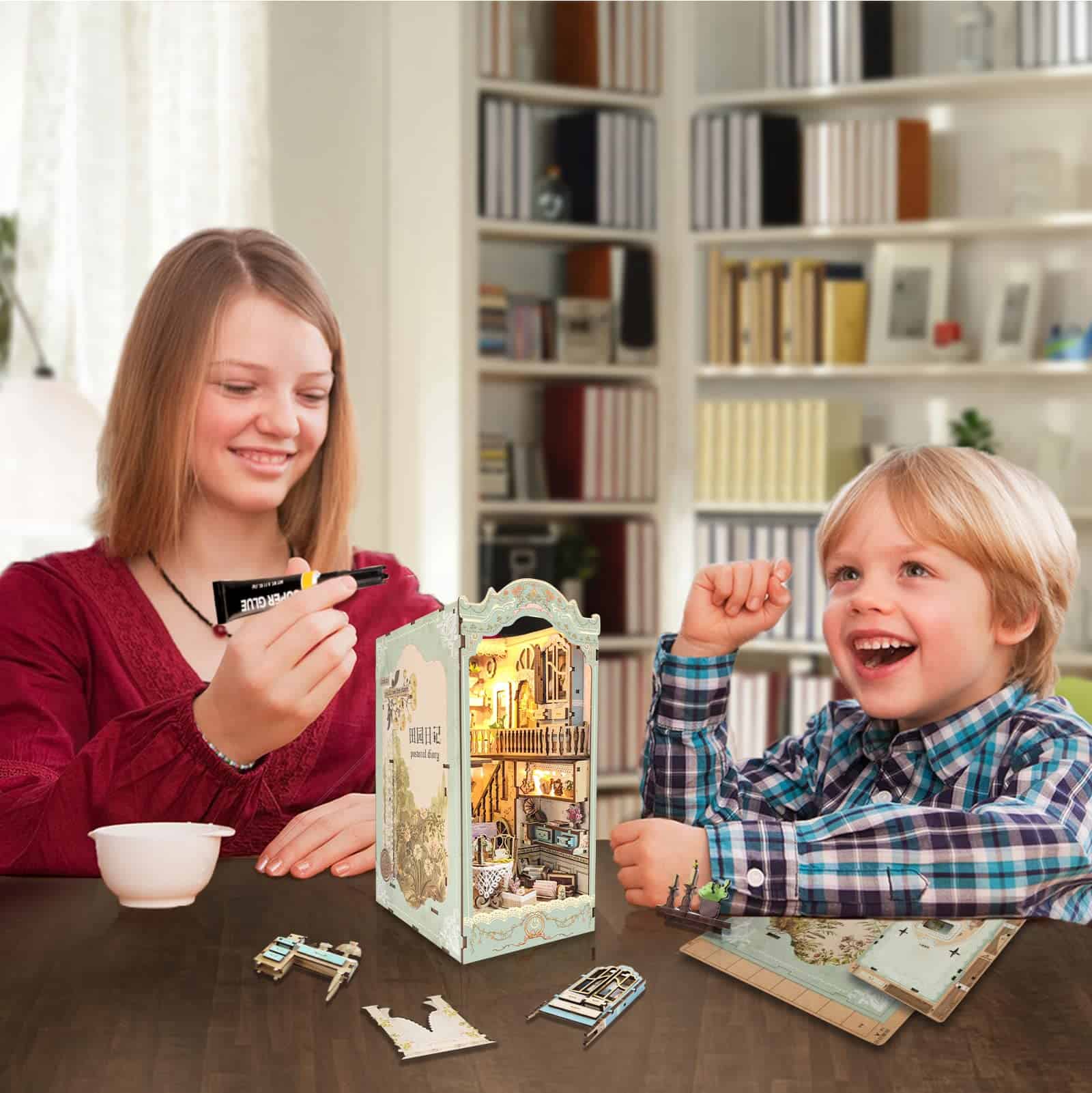 Kit de Libro Nook DIY ZHICONG - Estante de Libro Nook - Imagen 7