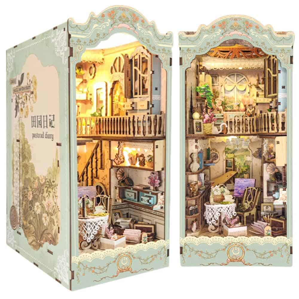 Kit de Libro Nook DIY ZHICONG - Estante de Libro Nook