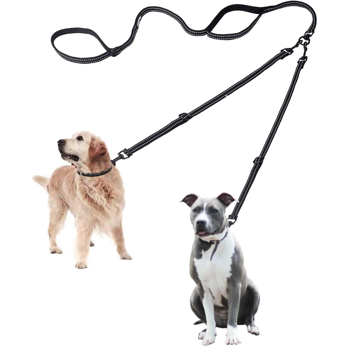 Correa Doble para Perros - Correa Larga Ajustable para