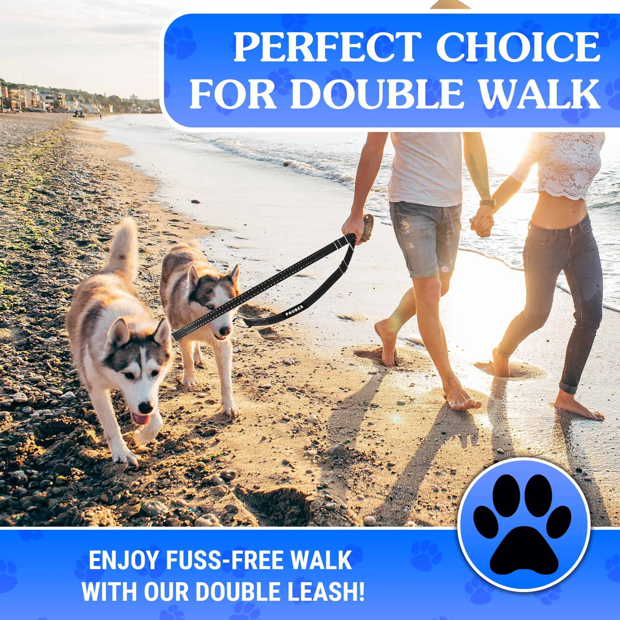 Correa Doble para Perros - Correa Larga Ajustable para - Imagen 5