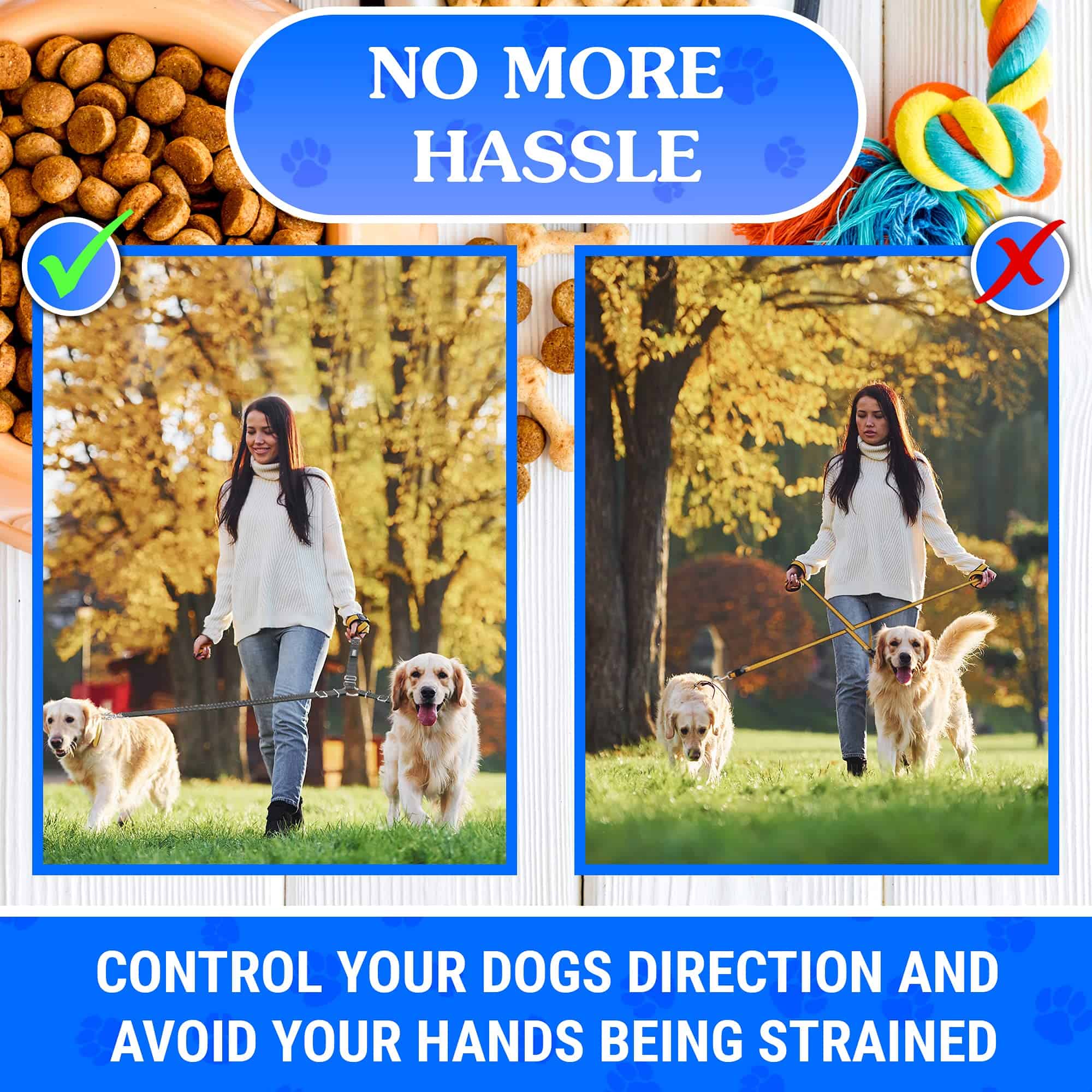 Correa Doble para Perros - Correa Larga Ajustable para - Imagen 6