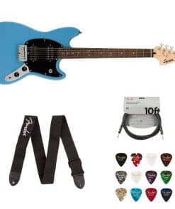Fender Squire Laurel Fingerboard Bundle con 12 Púas de