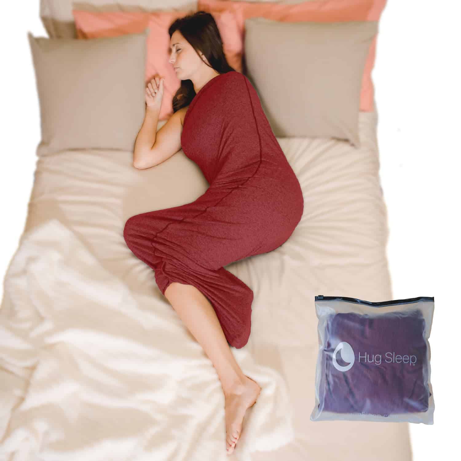 Hug Sleep Pod Move, Manta Portátil para -Rojo