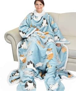 Manta de felpa Catalonia con mangas y bolsillos para los