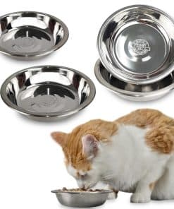 Boles de Acero Inoxidable GCVOPTON para Gatos, 8 Piezas,