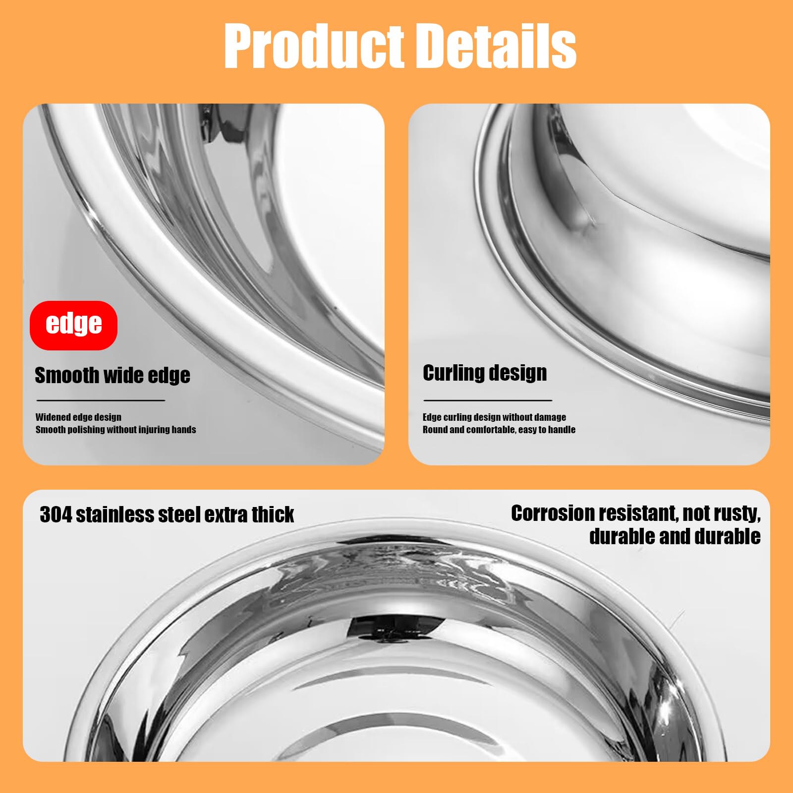 Boles de Acero Inoxidable GCVOPTON para Gatos, 8 Piezas, - Imagen 4