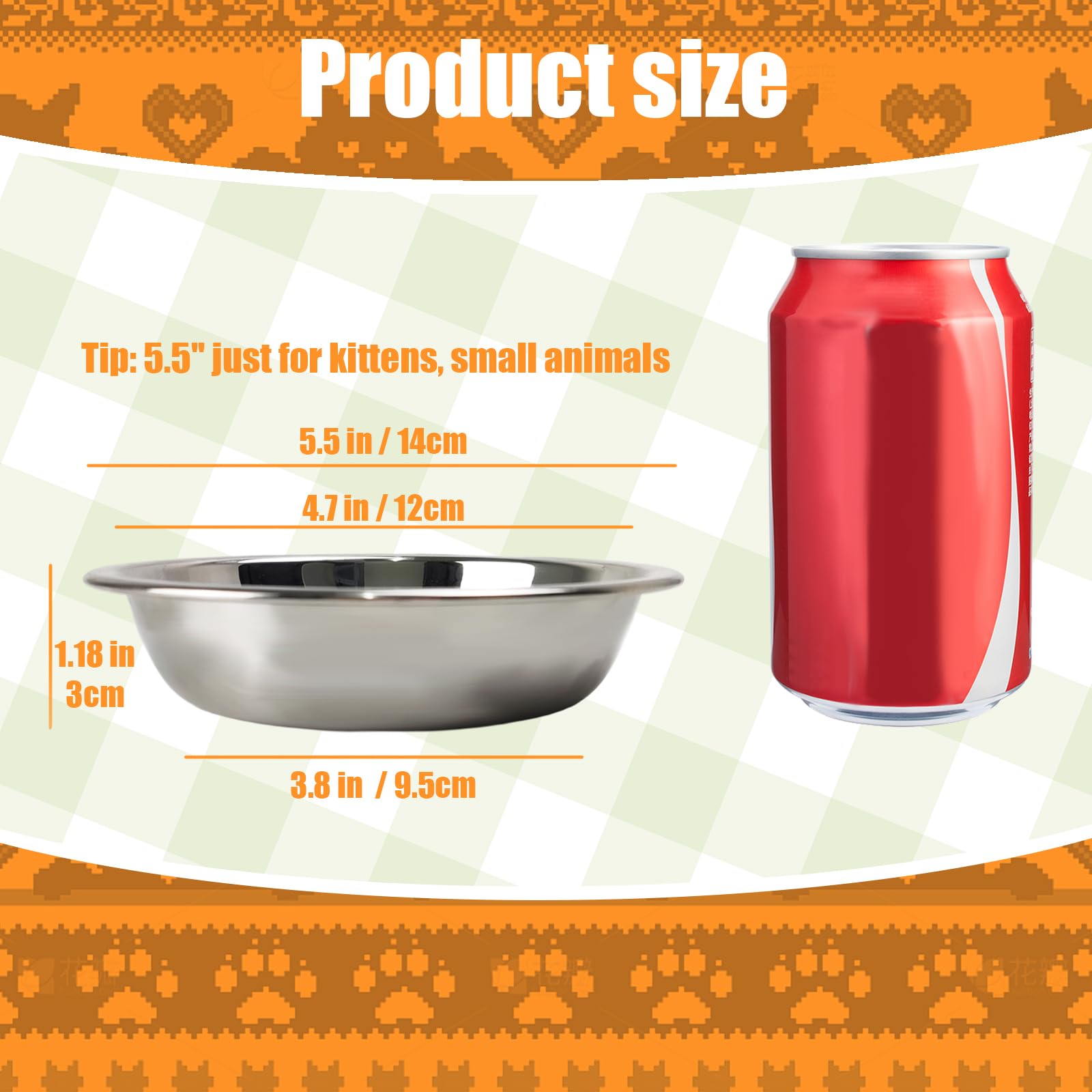 Boles de Acero Inoxidable GCVOPTON para Gatos, 8 Piezas, - Imagen 3