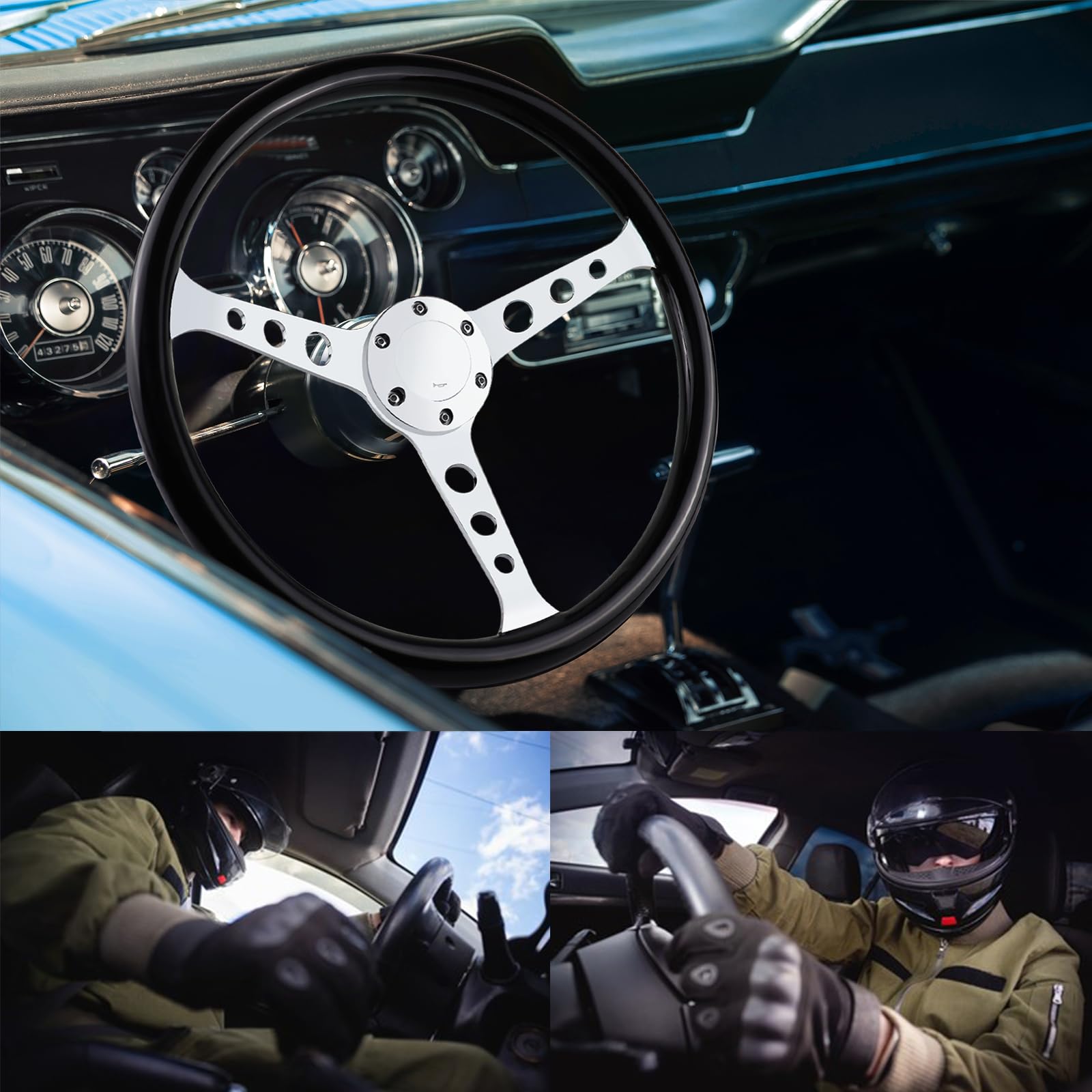 Volante de Carreras de Madera de 15" Estilo de Nostalgia - Imagen 7