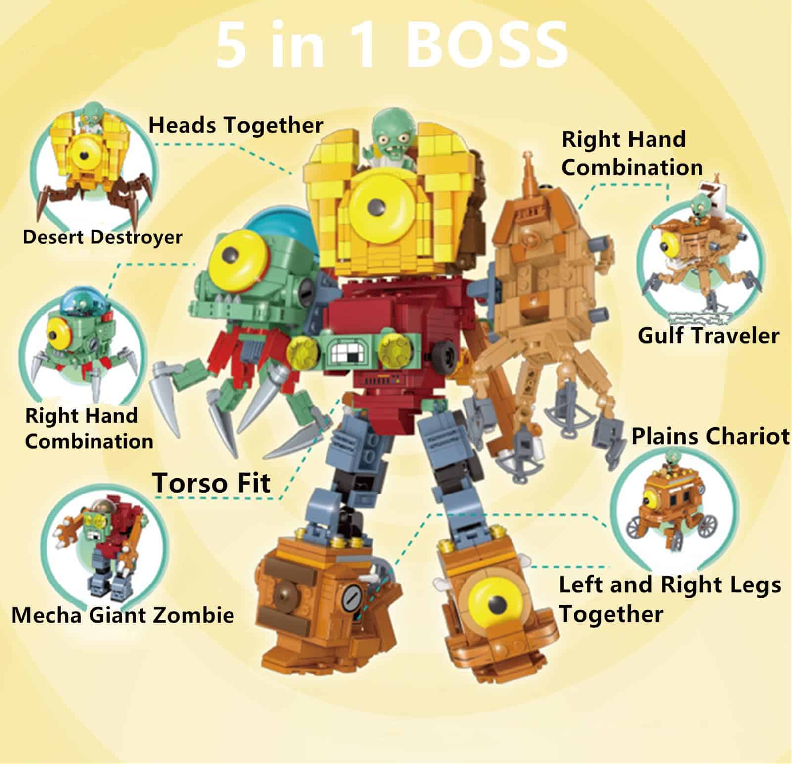 JHESAO 1 PCS Figuras de Acción de Ensamblaje de Plantas y - Imagen 7