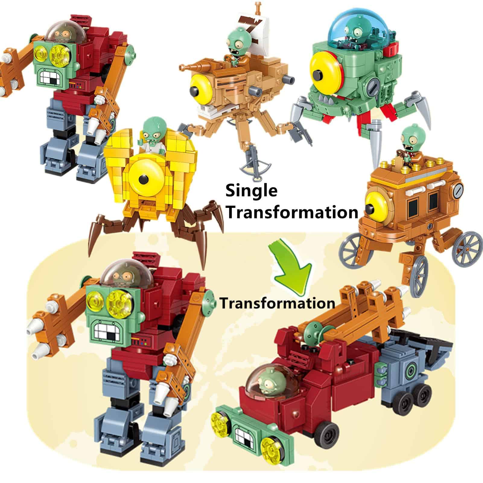 JHESAO 1 PCS Figuras de Acción de Ensamblaje de Plantas y - Imagen 6