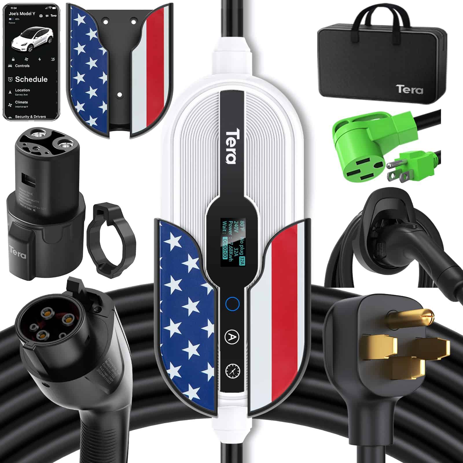 Cargador de Vehículo Eléctrico Portátil Tera: para Tesla