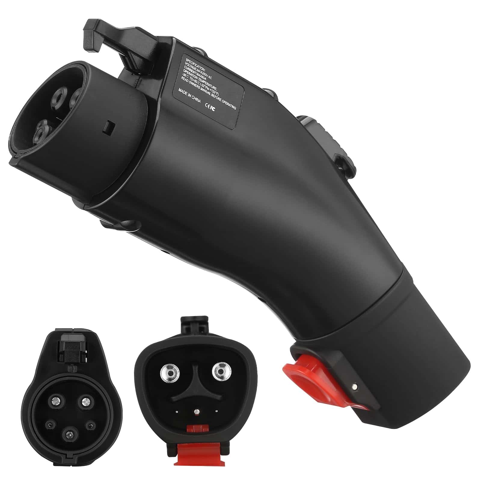 Adaptador de Tesla a J1772 Kipalm, Máx 60 Amp y 250V,