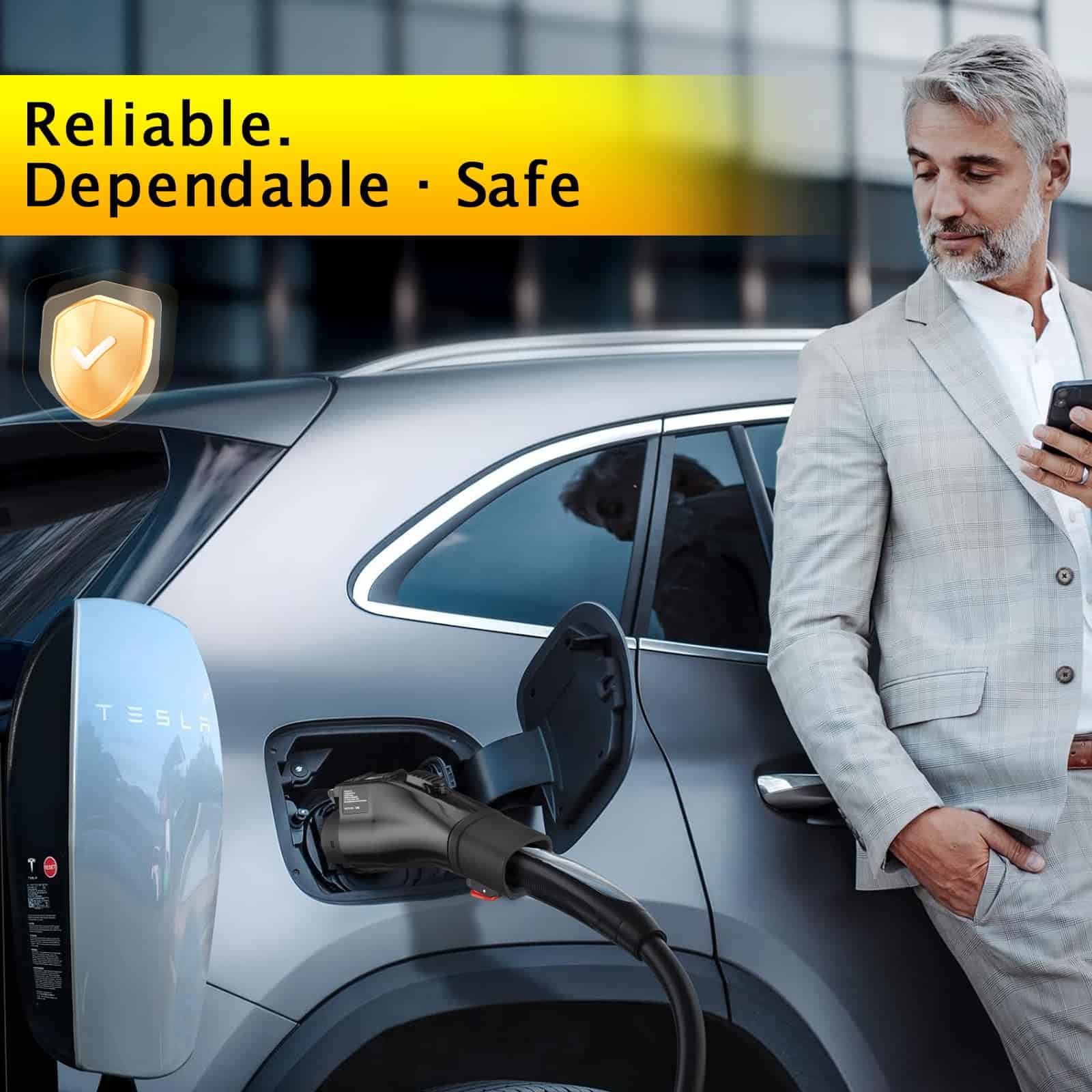 Adaptador de Tesla a J1772 Kipalm, Máx 60 Amp y 250V, - Imagen 10