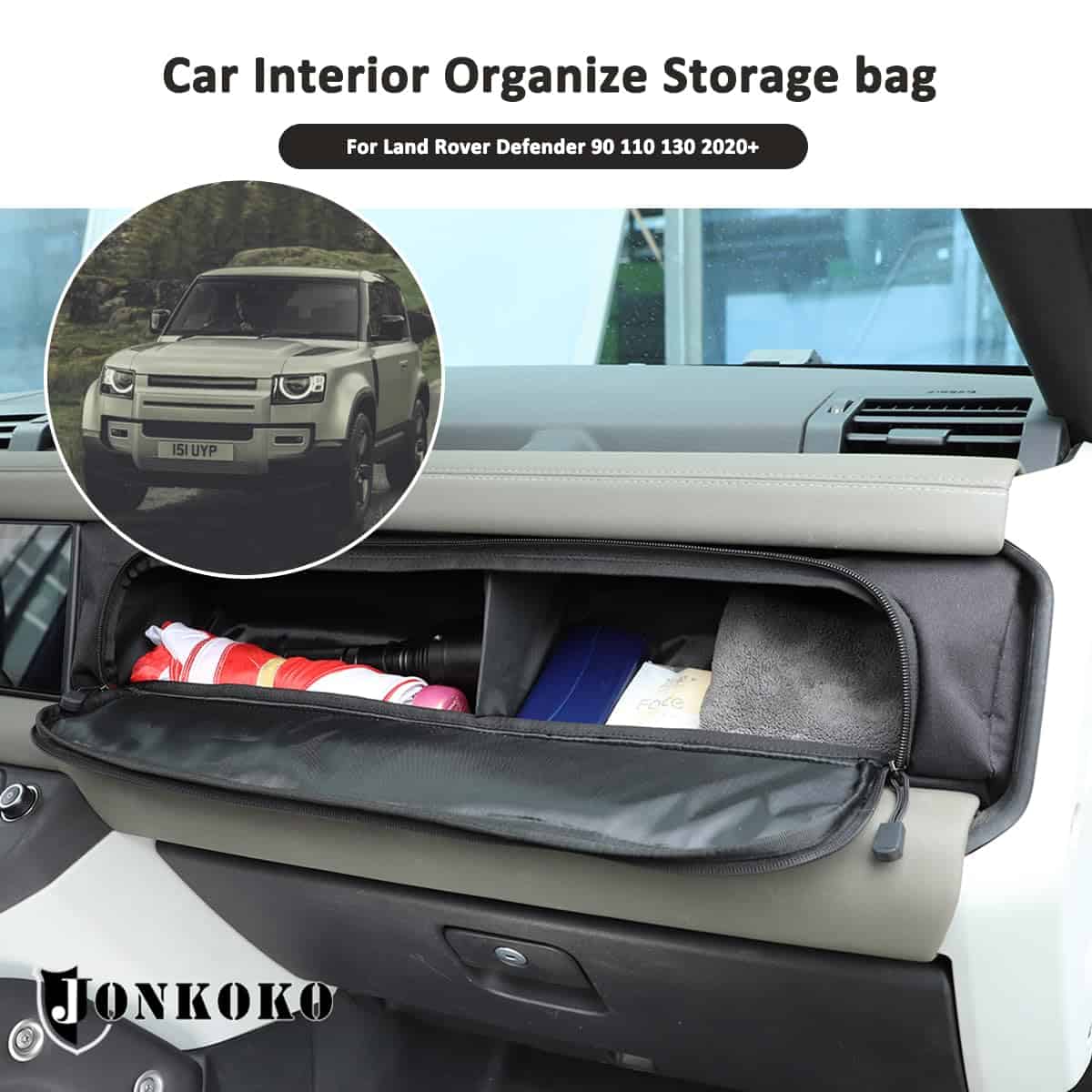 JONKOKO Bolsillo de Almacenamiento para Volante de Coche, - Imagen 5