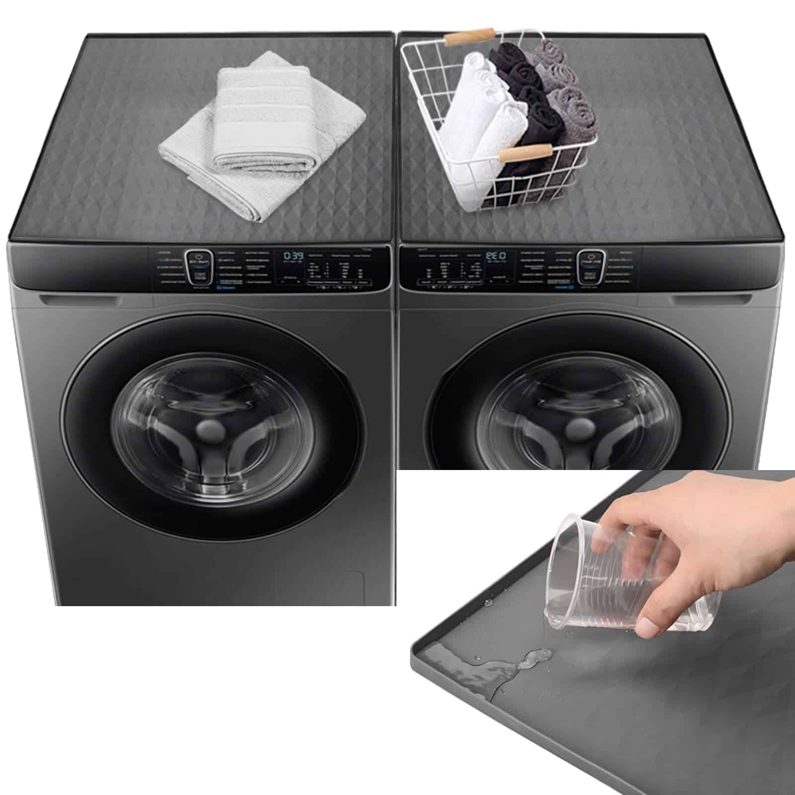 Paquete de 2, Protector de Encimera para Lavadora Secadora,