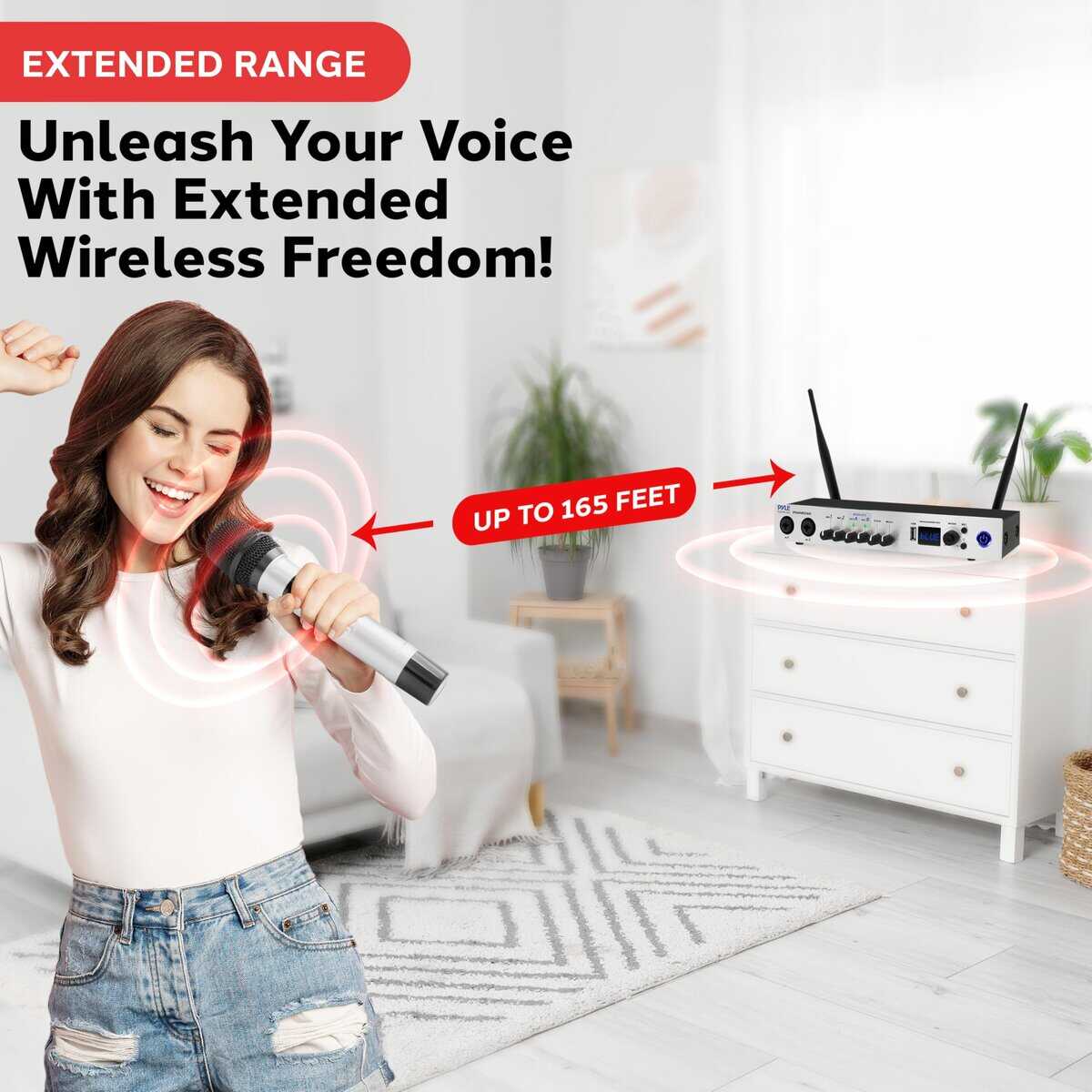 Sistema de Micrófono Inalámbrico UHF Pyle, Mezclador de - Imagen 5