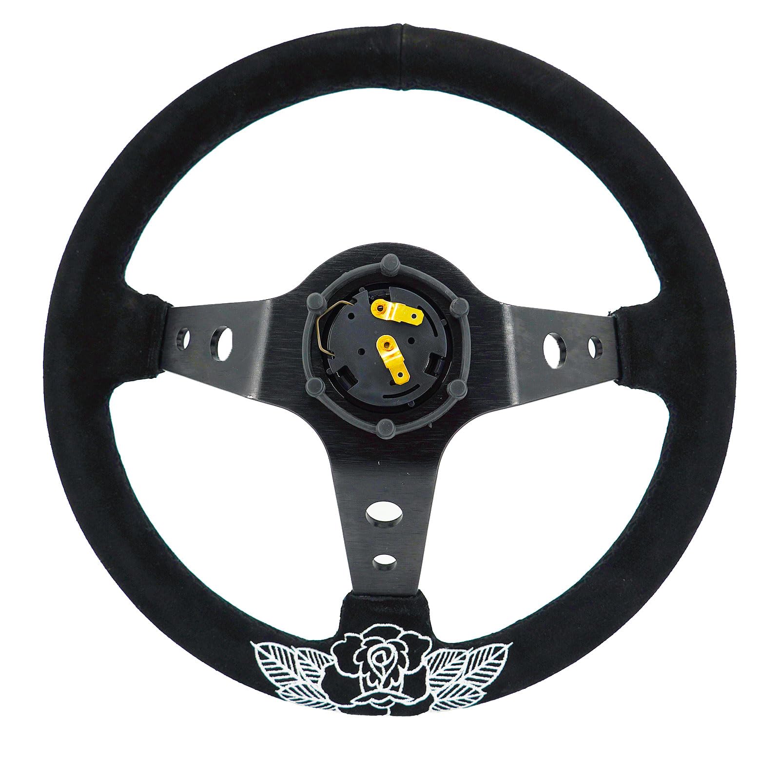 Volante Personalizado de Rosa 350mm Profundo de 6 Pernos - Imagen 7